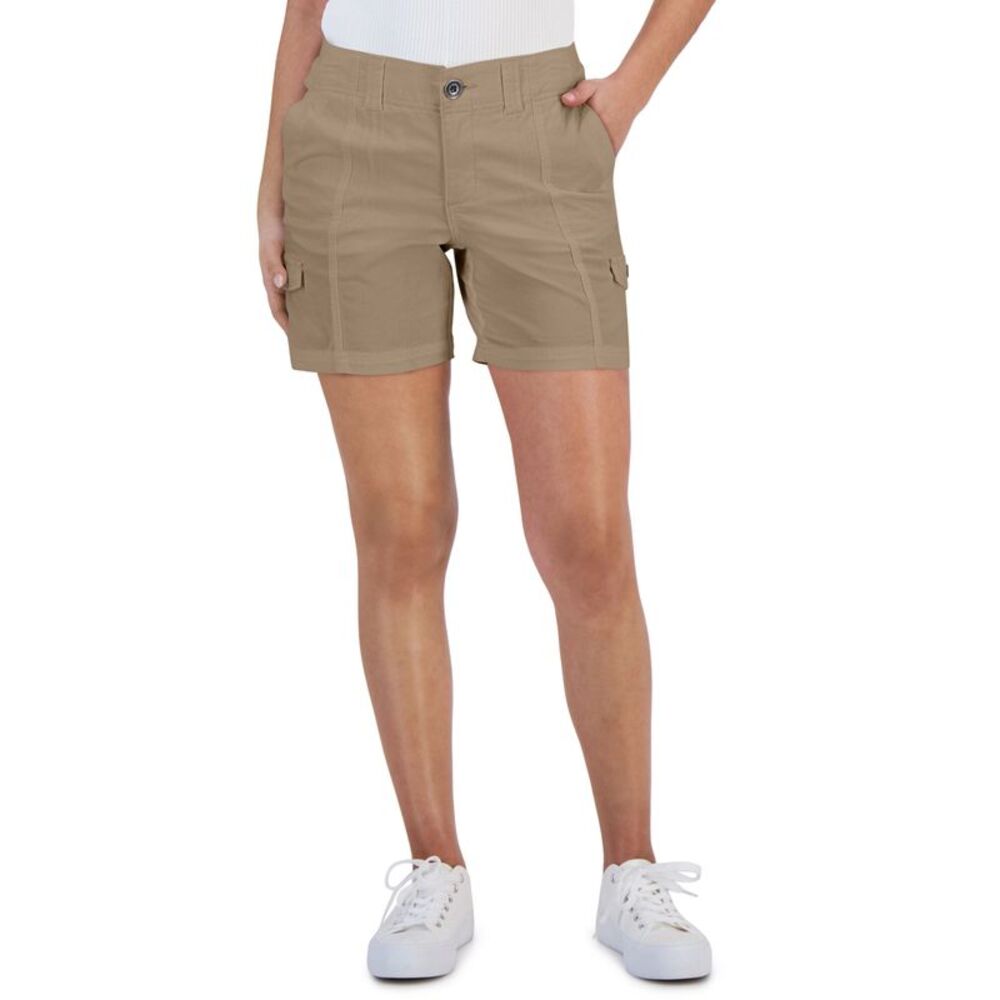 Style & Co. Petite Mid Rise Zig Zag Stitch Cargo Shorts